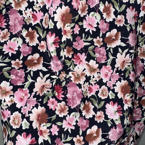 Vintage Maggie Lawrence Pink Floral Midi Skirt Women Lightweight Cottagecore Sz0 - Picture 5 of 7